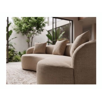 Canapé SOREN 3 places 230x110 cm - velours beige