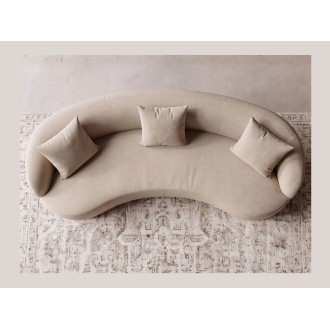Canapé SOREN 3 places 230x110 cm - velours beige