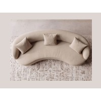 Canapé SOREN 3 places 230x110 cm - velours beige