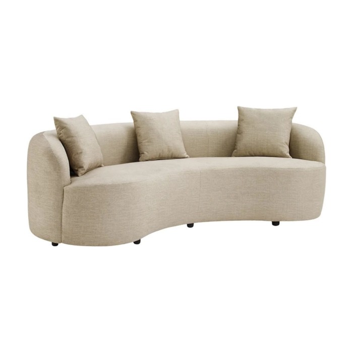 Canapé SOREN 3 places 230x110 cm - velours beige