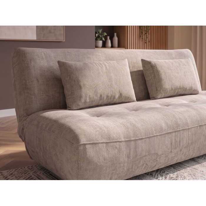 Canapé KALMO 3 places beige vu rapprochée