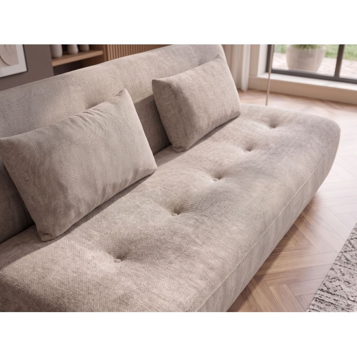 Canapé KALMO 3 places beige vu de haut