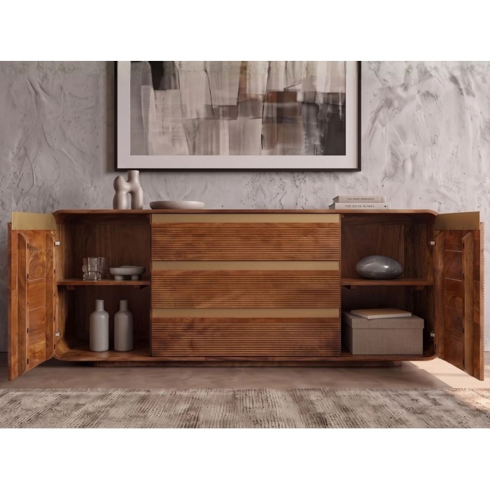 Buffet MODENA avec seulement les placards ouverts