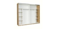 Armoire, garde robe WOOD deux portes coulissantes 200 cm. Dressing complet. Miroir inclus.