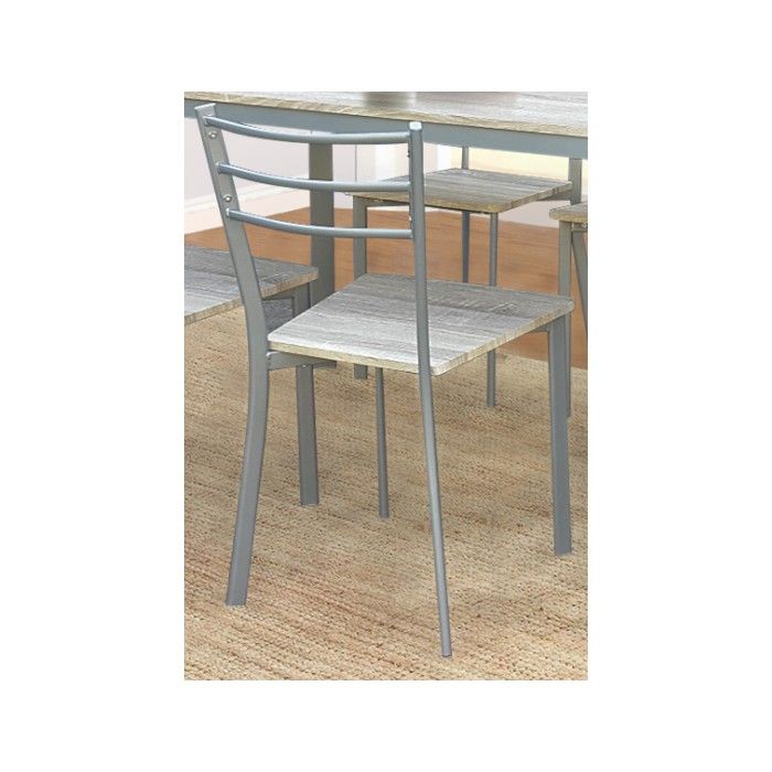 Table de cuisine et salle à manger + 4 chaises ATHENES gris et sonoma.