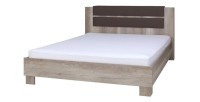 Ensemble design pour chambre à coucher ROMI. Lit avec sommier 160x200 cm, deux tables de chevet et commode.