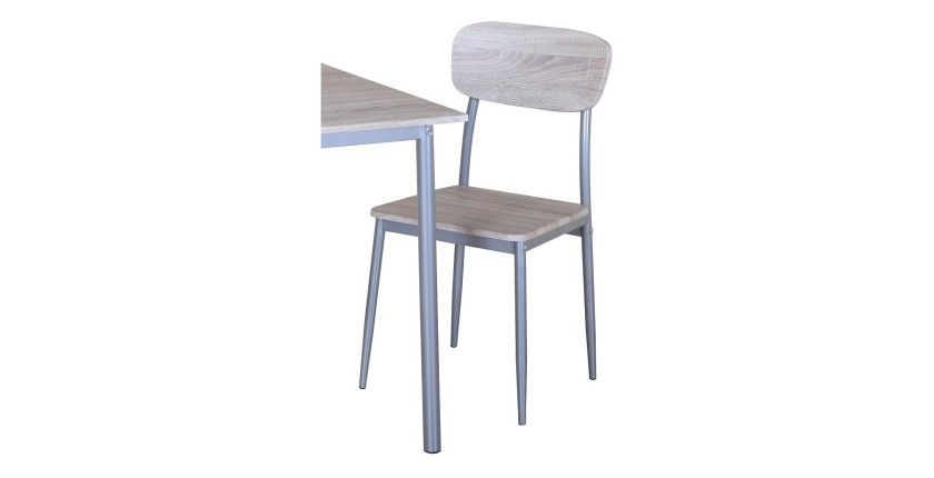Chaise de cuisine contemporaine coloris chêne Sonoma TOULON (lot de 4)
