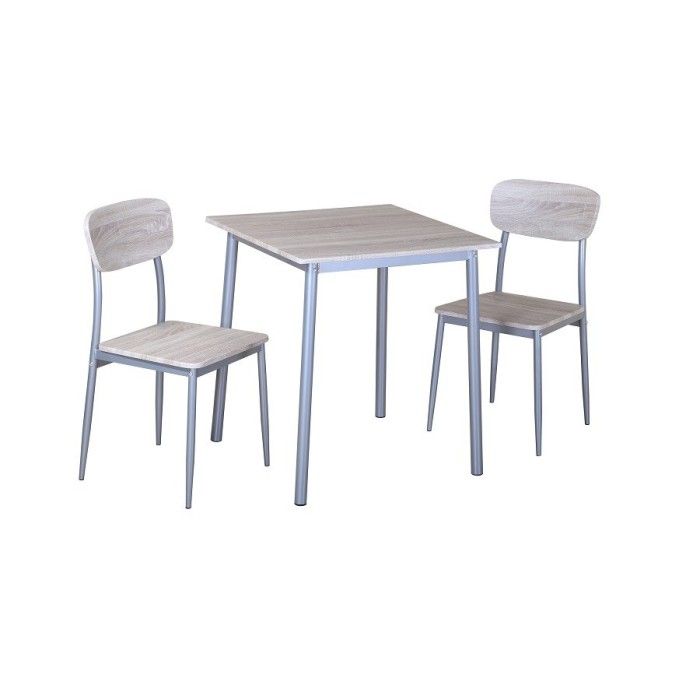 Chaise de cuisine contemporaine coloris chêne Sonoma TOULON (lot de 4)