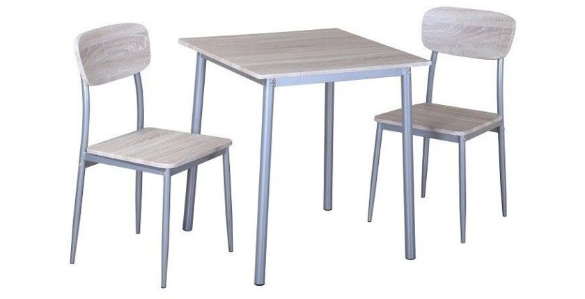 Chaise de cuisine contemporaine coloris chêne Sonoma TOULON (lot de 4)