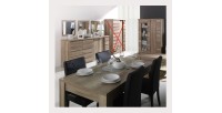 Ensemble ROMI pour salle à manger. Buffet, vaisselier, miroirs, table 160 cm