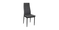Chaises GEORGES coloris gris pour votre salle à manger ou votre cuisine. (lot de 4)