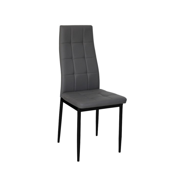 Chaises GEORGES coloris gris pour votre salle à manger ou votre cuisine. (lot de 4)
