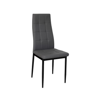 Chaises GEORGES coloris gris pour votre salle à manger ou votre cuisine. (lot de 4)