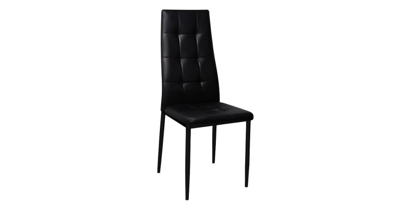 Chaises GEORGES coloris noir pour votre salle à manger ou votre cuisine. (lot de 4)