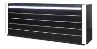 Buffet, bahut LINA noir et blanc avec LED