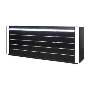 Buffet, bahut LINA noir et blanc avec LED