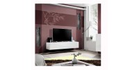 Meuble TV FLY design, coloris blanc brillant. Meuble suspendu moderne et tendance pour votre salon.