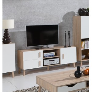 Meuble TV OSLO. Meuble design type SCANDINAVE. Effet ultra tendance pour votre salon