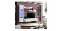 Meuble TV FLY G3 design, coloris blanc brillant. Meuble suspendu moderne et tendance pour votre salon.
