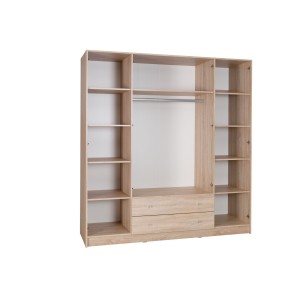 Chambre à coucher complète MAXIM. Lit adulte 160x200 cm + tiroir + sommier + chevets + commode + armoire\garde robe