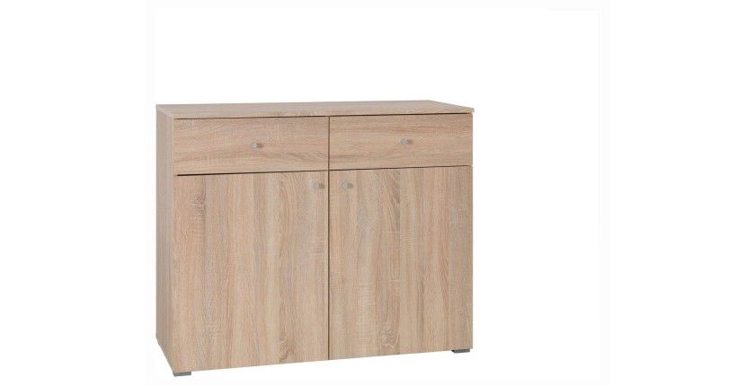 Chambre à coucher complète MAXIM. Lit adulte 160x200 cm + tiroir + sommier + chevets + commode + armoire\garde robe