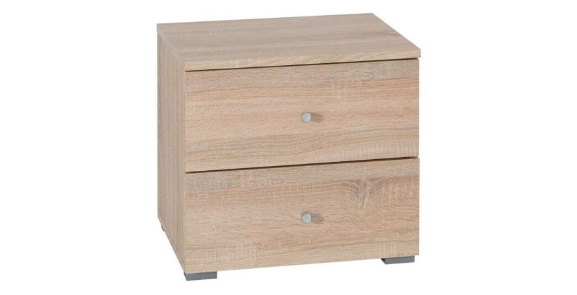 Chambre à coucher complète MAXIM. Lit adulte 160x200 cm + tiroir + sommier + chevets + commode + armoire\garde robe