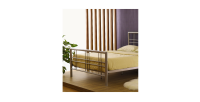 Lit PAXOS 160x200 cm en métal coloris gris argenté avec sommier.