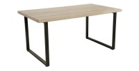 Table DAVID avec plateau en MDF et pieds en acier noir. Design type industriel pour votre intérieur