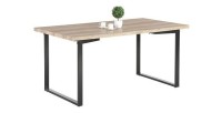 Table DAVID avec plateau en MDF et pieds en acier noir. Design type industriel pour votre intérieur