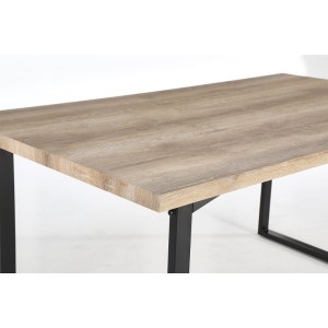 Table DAVID avec plateau en MDF et pieds en acier noir. Design type industriel pour votre intérieur