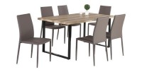 Table DAVID avec plateau en MDF et pieds en acier noir. Design type industriel pour votre intérieur
