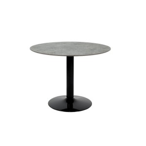 Table ronde avec pied central JOSUA. Magnifique design pour votre cuisine ou votre salle à manger.