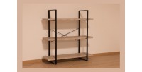 Étagère SHELVES type industrielle bois et métal 3 Niveaux.