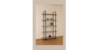 Étagère 5 Niveaux type industrielle bois et métal de la collection SHELVES.