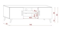 Ensemble EDEN pour votre salon. Meuble TV + table basse + commode. Coloris blanc.
