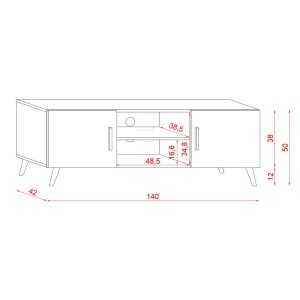 Ensemble EDEN pour votre salon. Meuble TV + table basse + commode. Coloris blanc.
