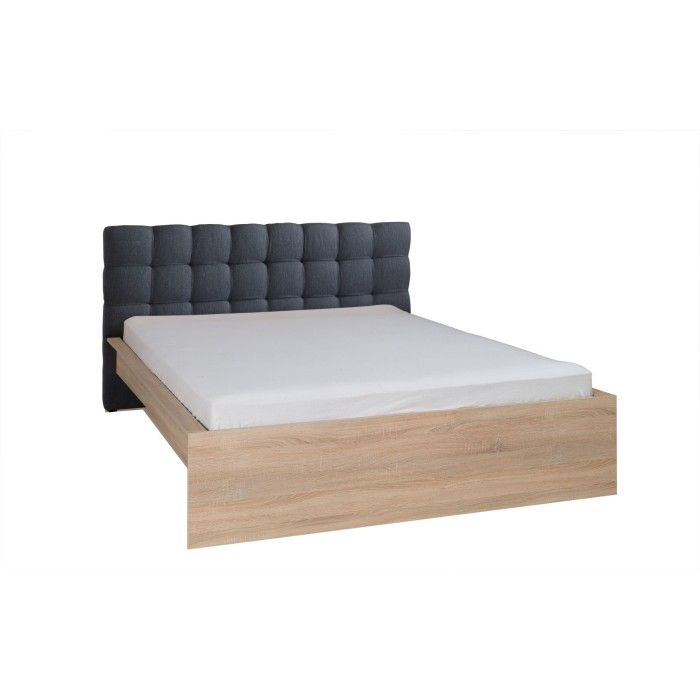 Ensemble pour chambre à coucher MAXIM. Lit adulte deux places 160x200 cm + tiroir + sommier + deux chevets + commode