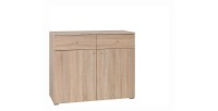 Ensemble pour chambre à coucher MAXIM. Lit adulte deux places 160x200 cm + tiroir + sommier + deux chevets + commode