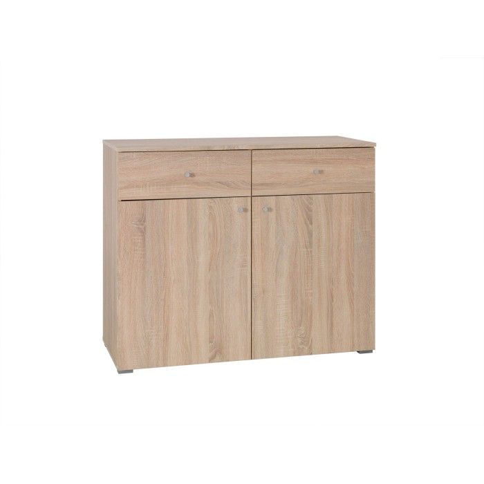 Ensemble pour chambre à coucher MAXIM. Lit adulte deux places 160x200 cm + tiroir + sommier + deux chevets + commode