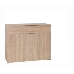 Ensemble pour chambre à coucher MAXIM. Lit adulte deux places 160x200 cm + tiroir + sommier + deux chevets + commode