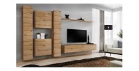 Ensemble de meubles design de salon SWITCH VI. Coloris chêne Wotan.