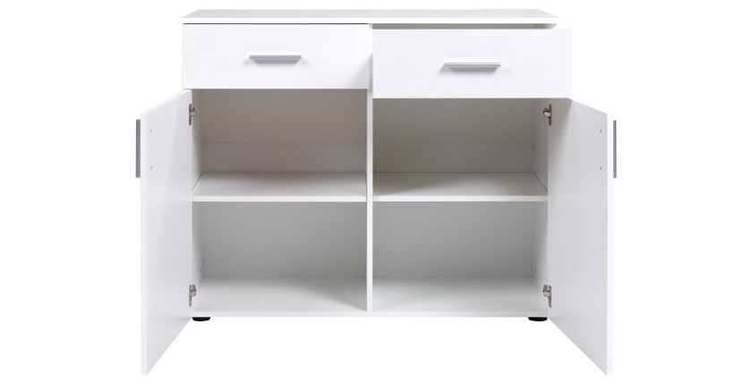 Chambre à coucher complète COMO. Lit 160X200 avec sommier, garde robe, chevets, commode.