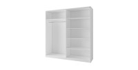 Chambre à coucher complète COMO. Lit 160X200 avec sommier, garde robe, chevets, commode.