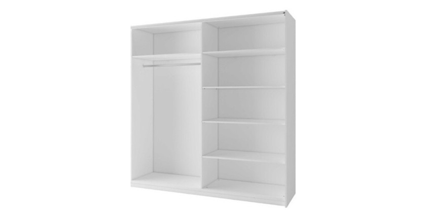 Chambre à coucher complète COMO. Lit 160X200 avec sommier, garde robe, chevets, commode.