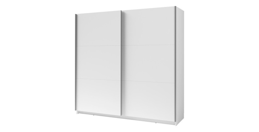 Chambre à coucher complète COMO. Lit 160X200 avec sommier, garde robe, chevets, commode.