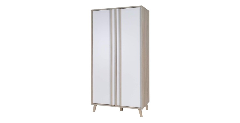 Armoire 2 portes de la collection MALMO. Meuble design type SCANDINAVE.