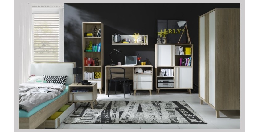 Armoire 2 portes de la collection MALMO. Meuble design type SCANDINAVE.