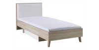 Lit 90X200 avec tiroir de rangement de la collection MALMO. Meuble design type SCANDINAVE.
