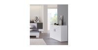 Ensemble design pour chambre à coucher COMO. Lit 160X200 cm avec sommier + tables de chevet + commode.