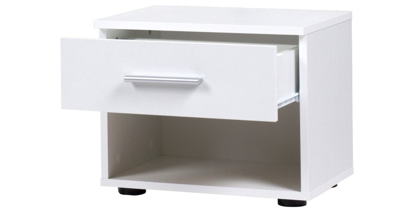 Ensemble design pour chambre à coucher COMO. Lit 160X200 cm avec sommier + tables de chevet + commode.